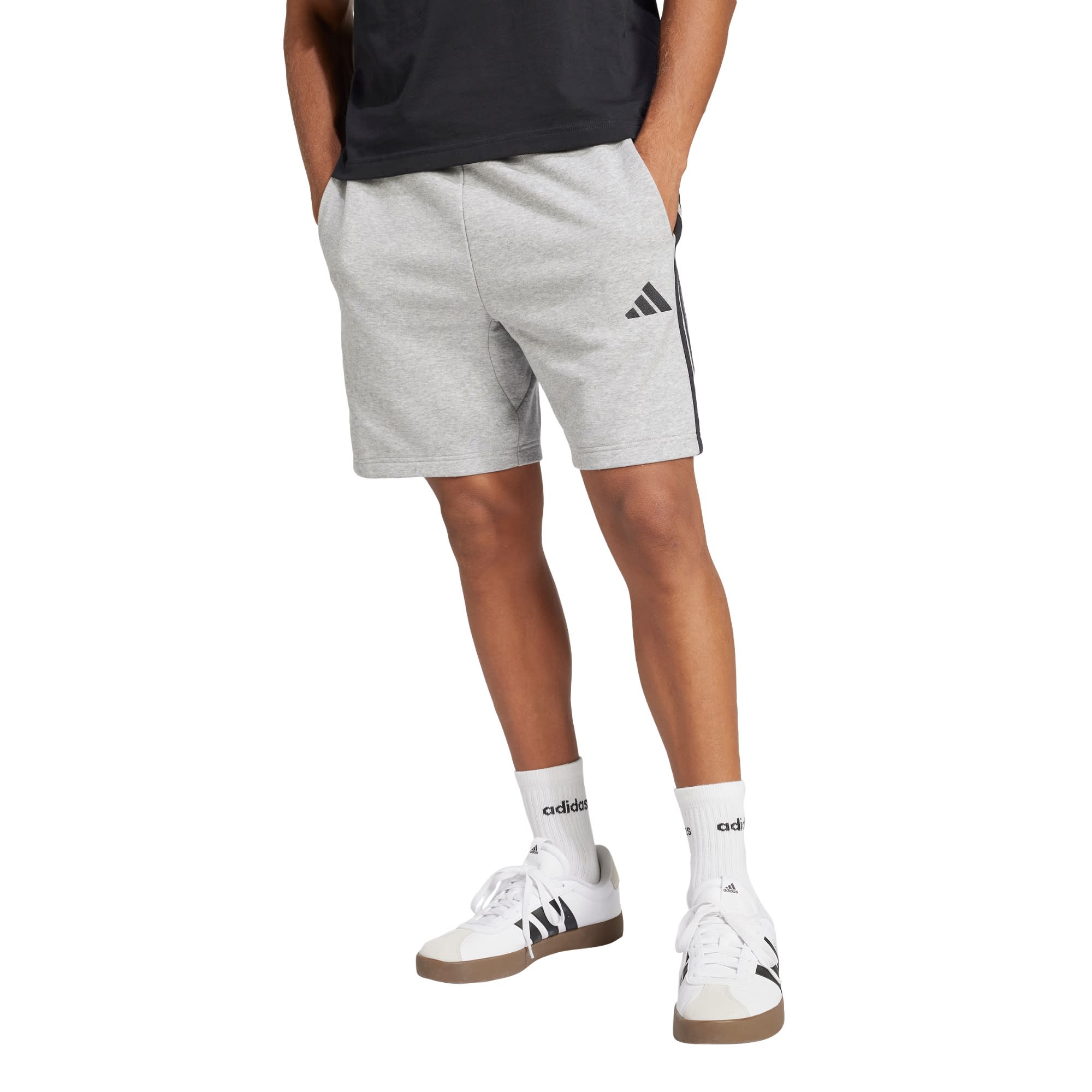 Shorts Essential 3 Tiras Felpa Francesa adidas Hombre — imagen 2
