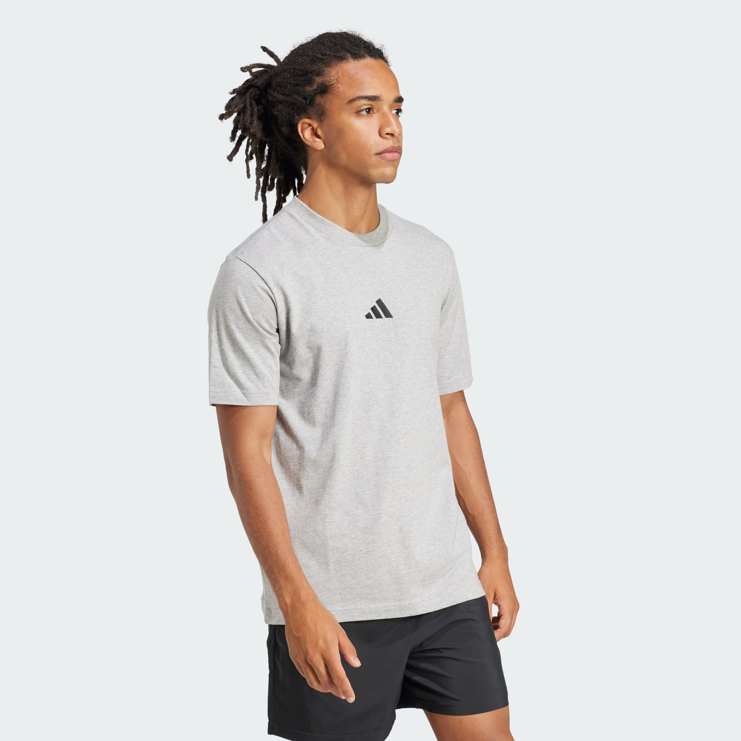 Remera Playera Essentials Logo Pequeño Tejido Jersey adidas Hombre — imagen 5