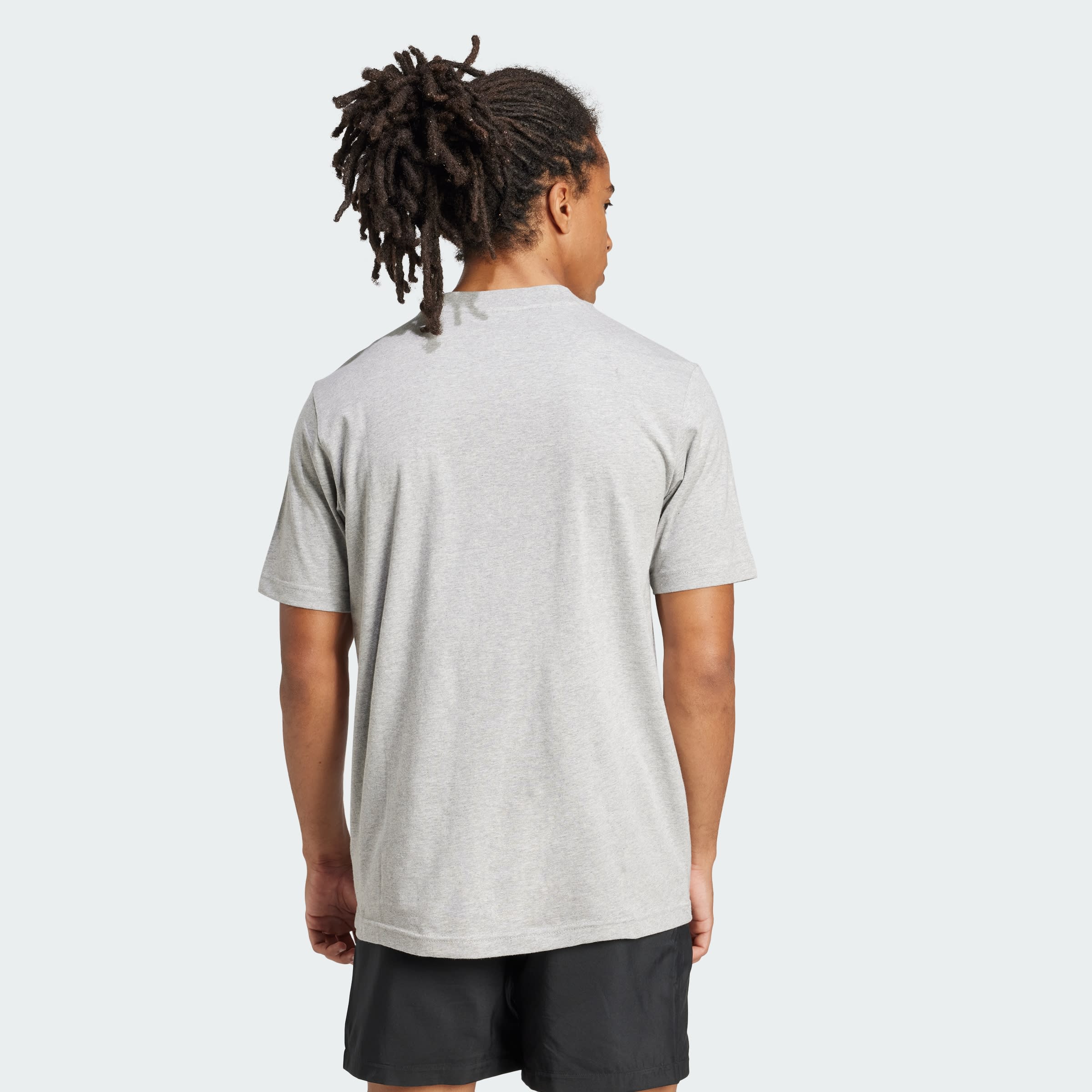 Remera Playera Essentials Logo Pequeño Tejido Jersey adidas Hombre — imagen 4