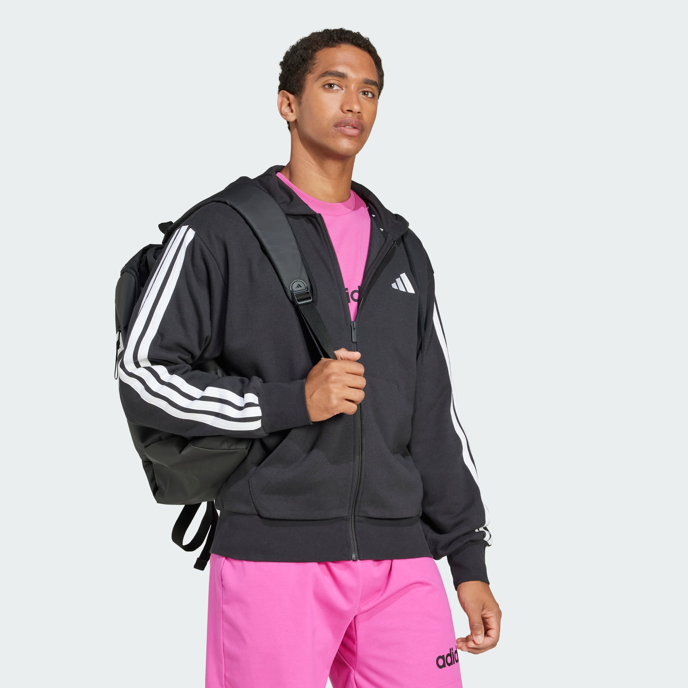 Campera Essentials 3 Tiras Felpa Francesa adidas Hombre — imagen 5