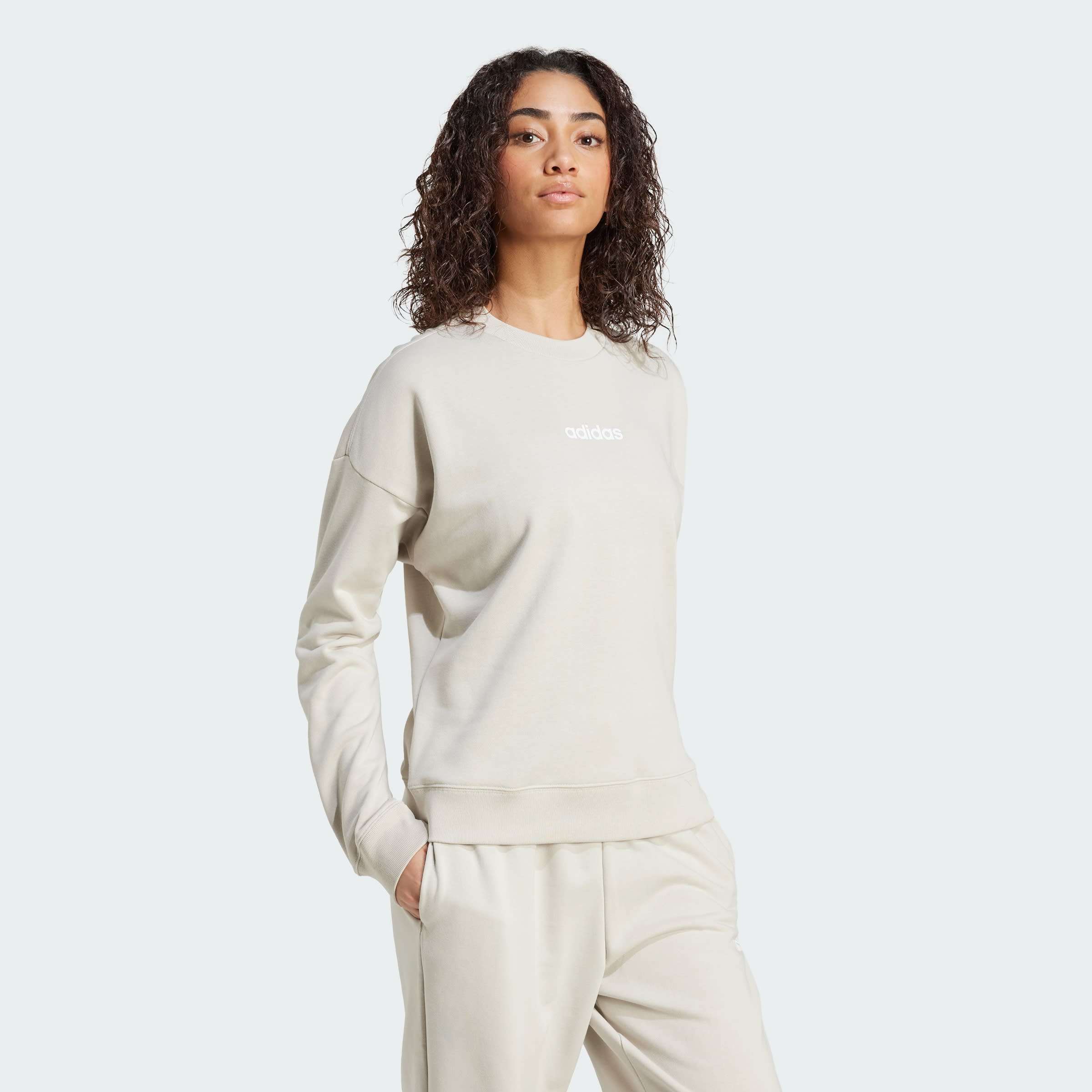 Buzo Essentials Linear Felpa Francesa adidas Mujer — imagen 5