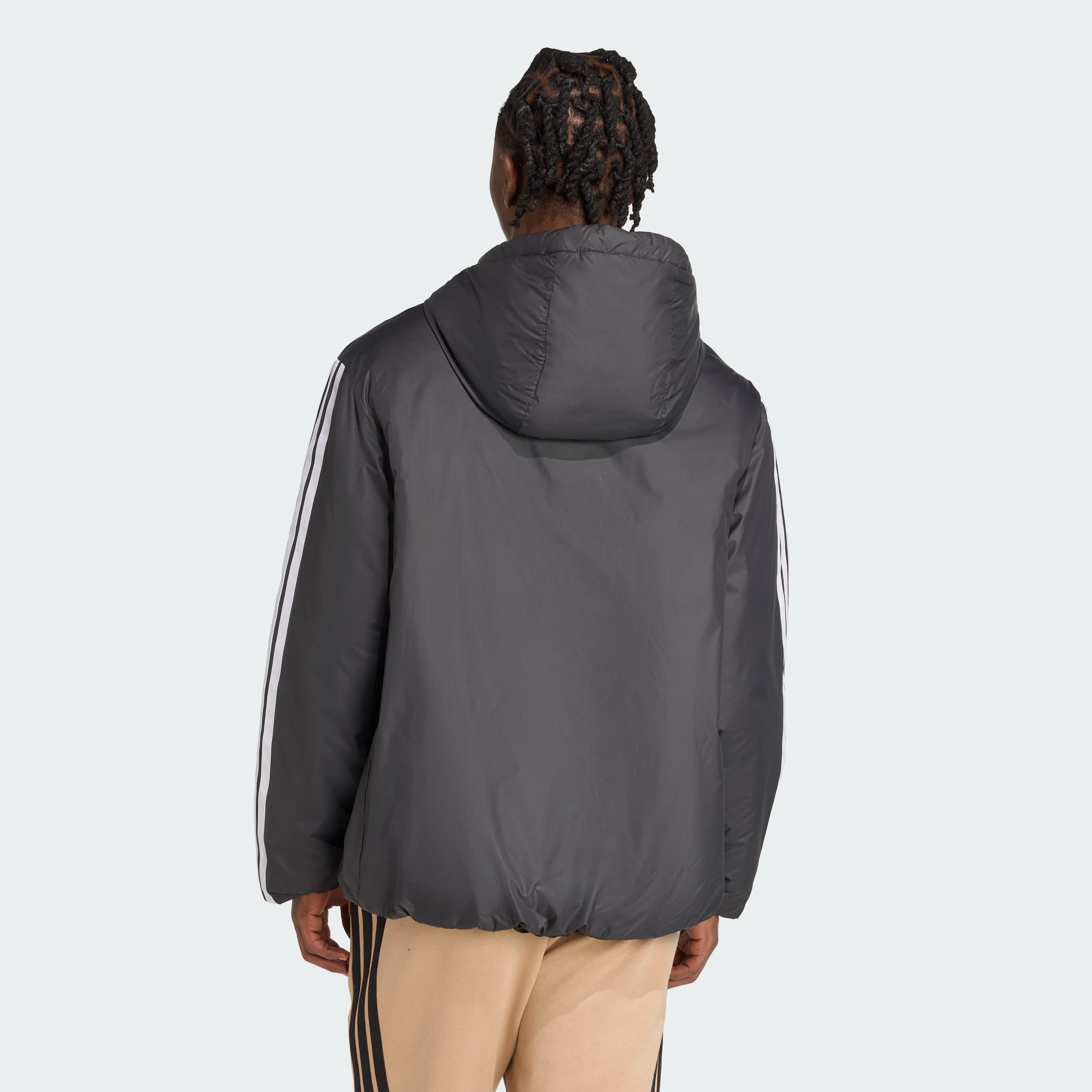 Campera térmica con capucha de 3 Tiras Essentials CLIMAWARM adidas Hombre — imagen 4