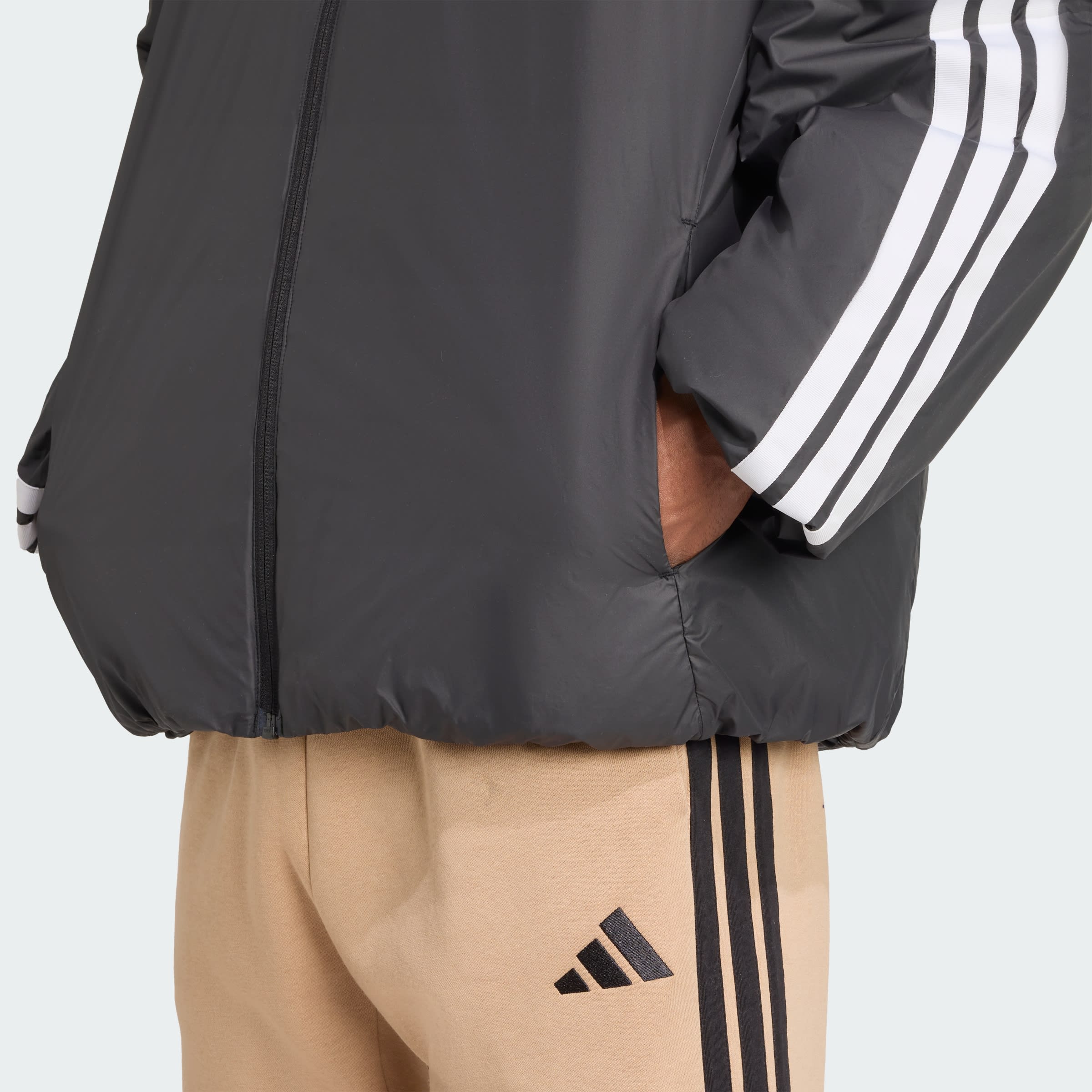 Campera térmica con capucha de 3 Tiras Essentials CLIMAWARM adidas Hombre — imagen 7