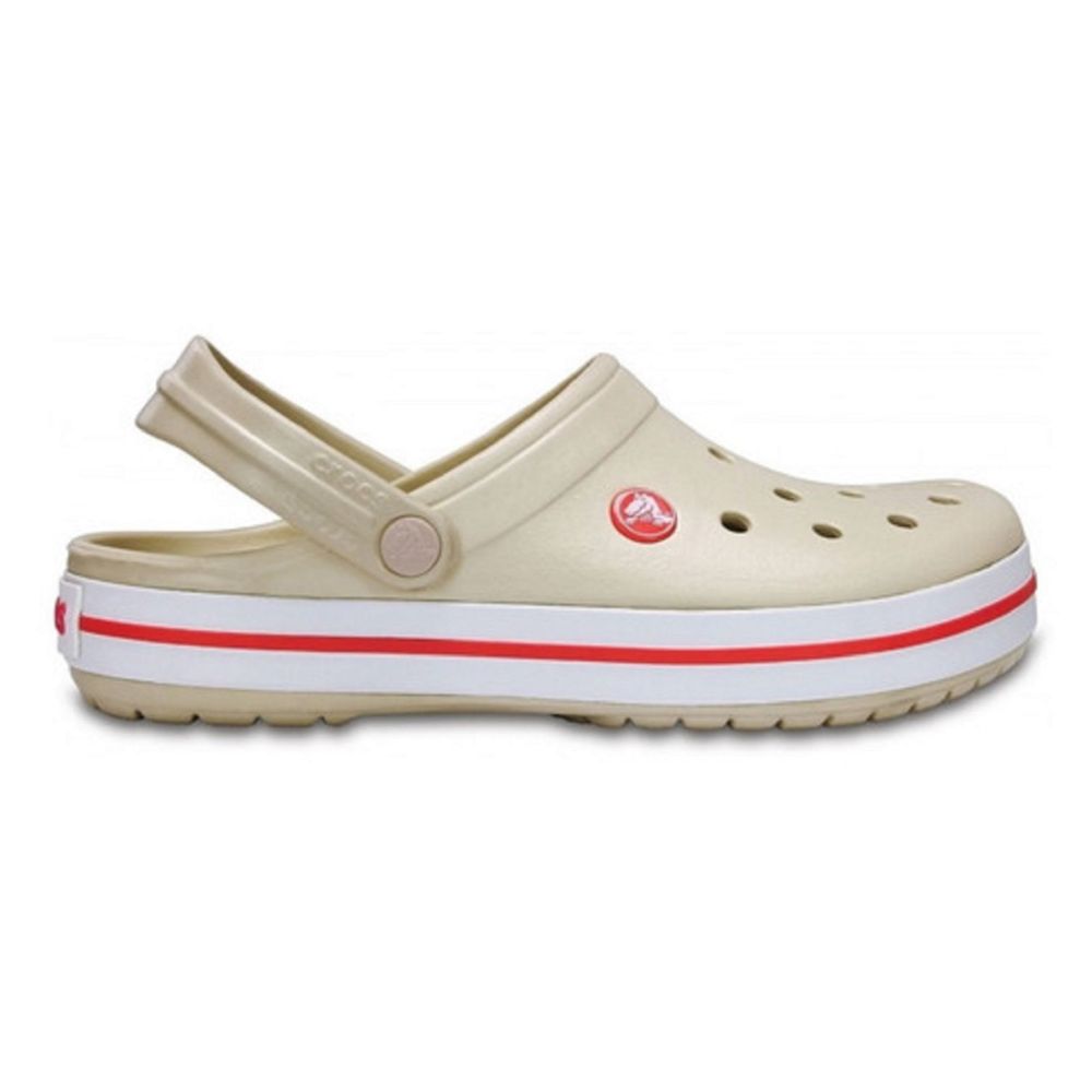 tan color crocs