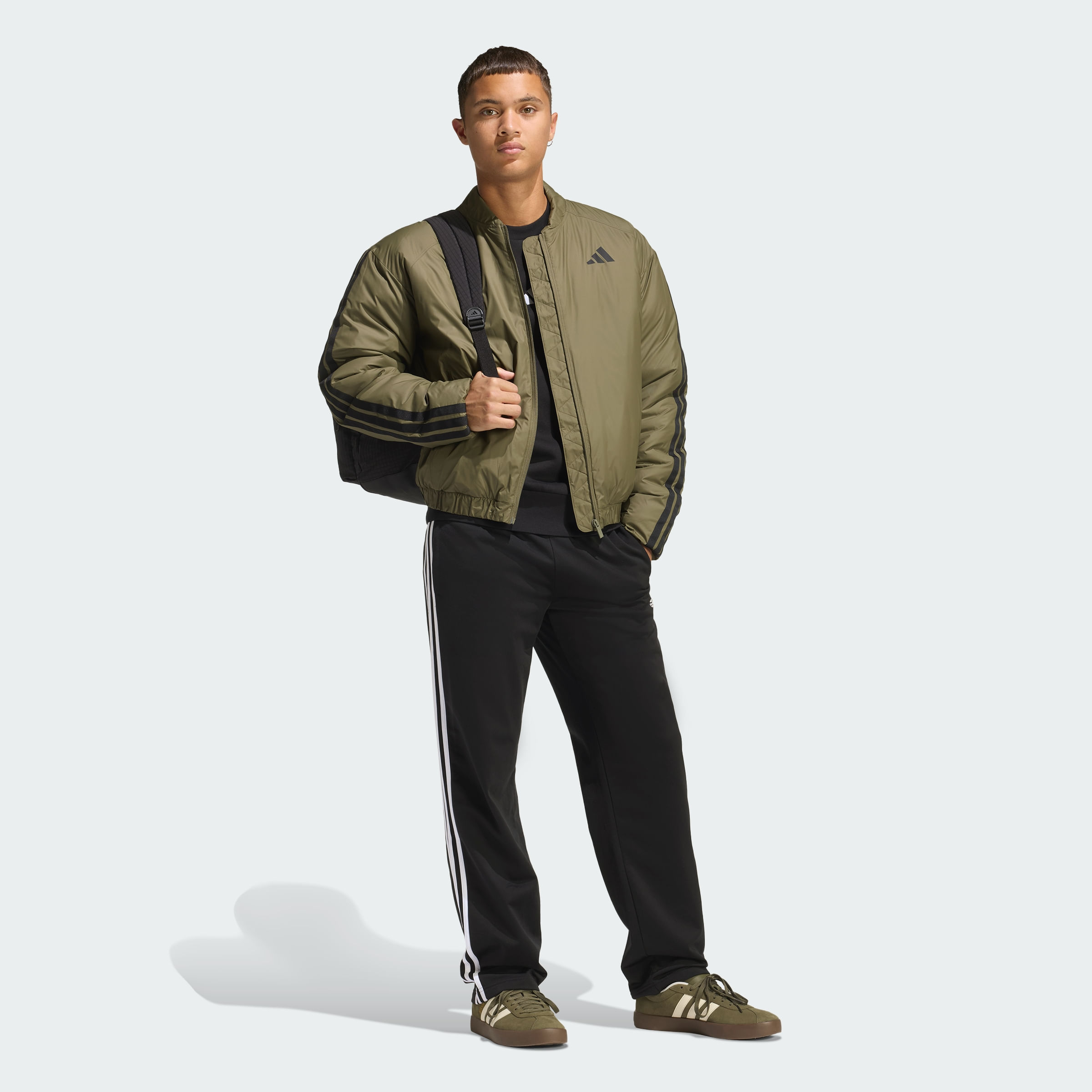 Campera adidas Bómber Aislantes Essentials CLIMAWARM 3 Tiras Hombre — imagen 6