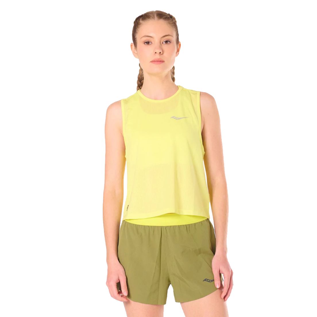 Musculosa Saucony Stopwatch Crop Tank De Mujer