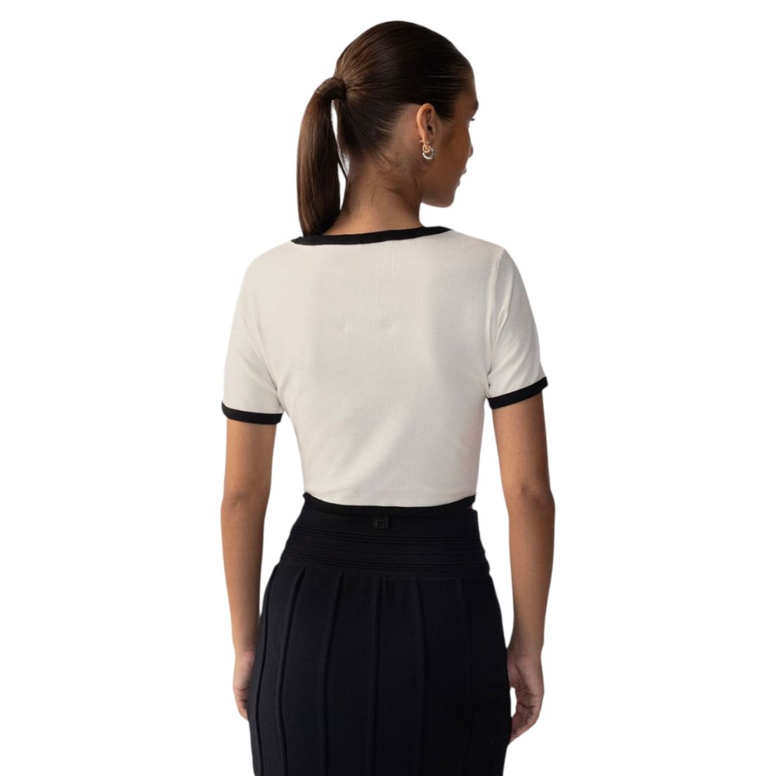 Remera Fila Cropped Rib De Mujer — imagen 2