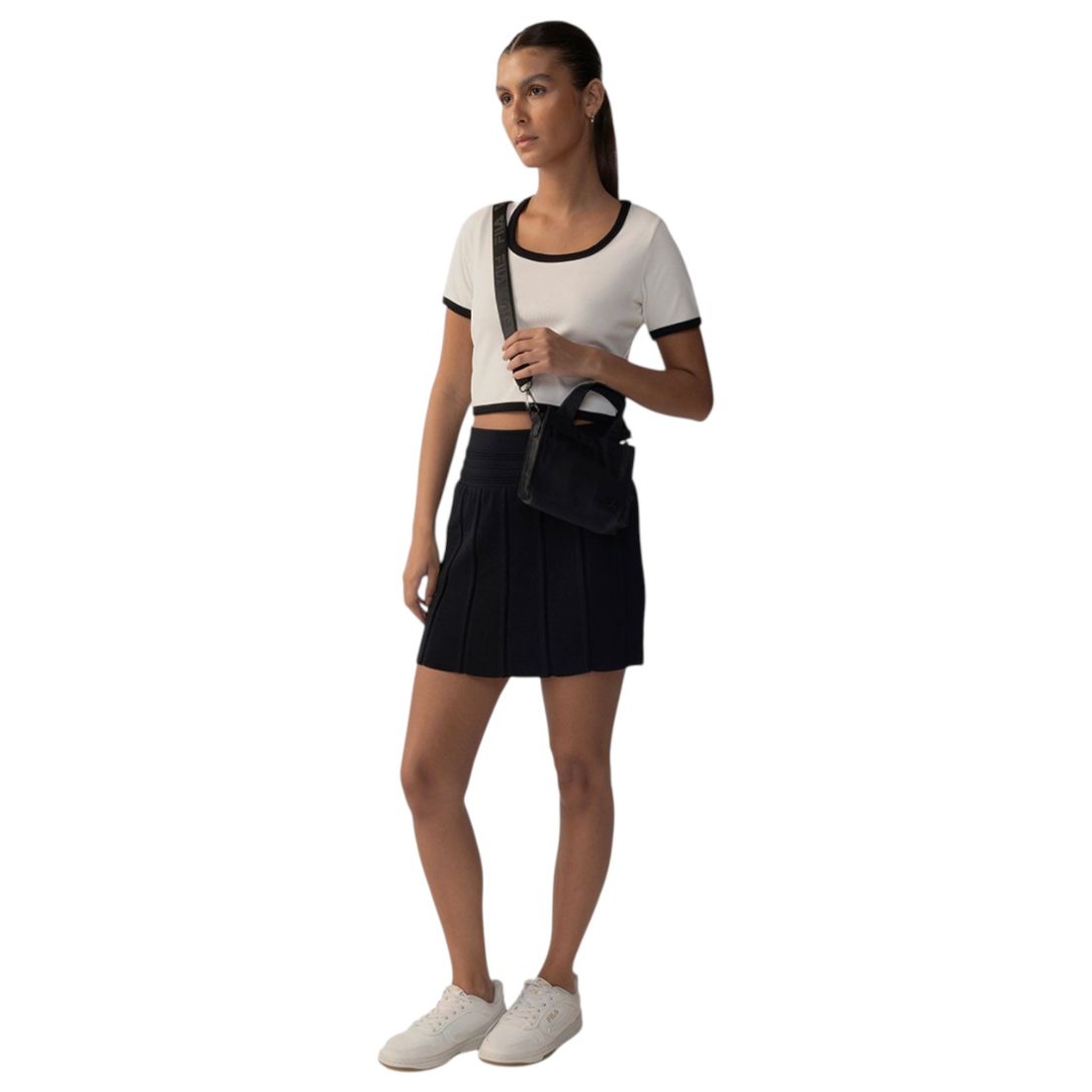 Remera Fila Cropped Rib De Mujer — imagen 3