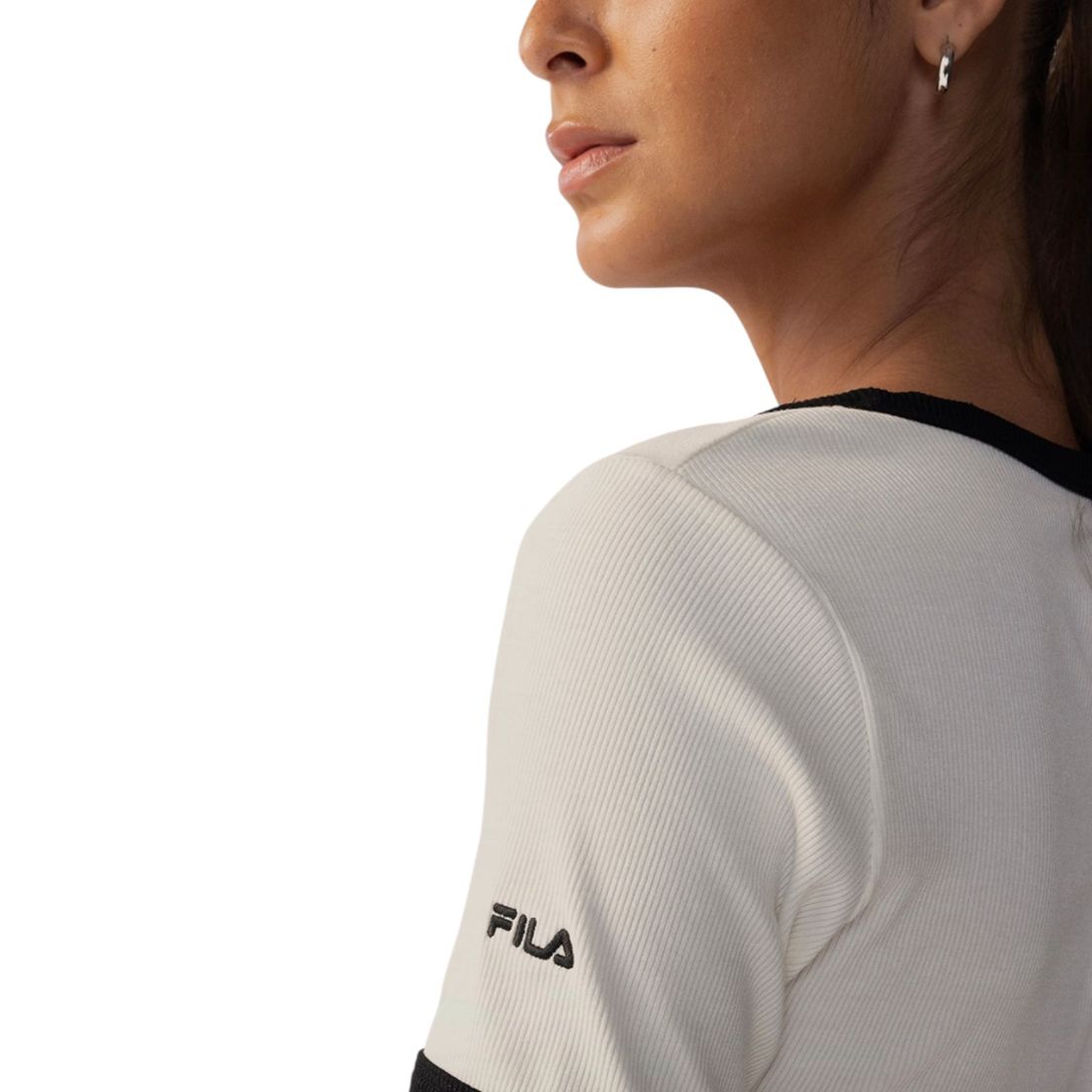 Remera Fila Cropped Rib De Mujer — imagen 5