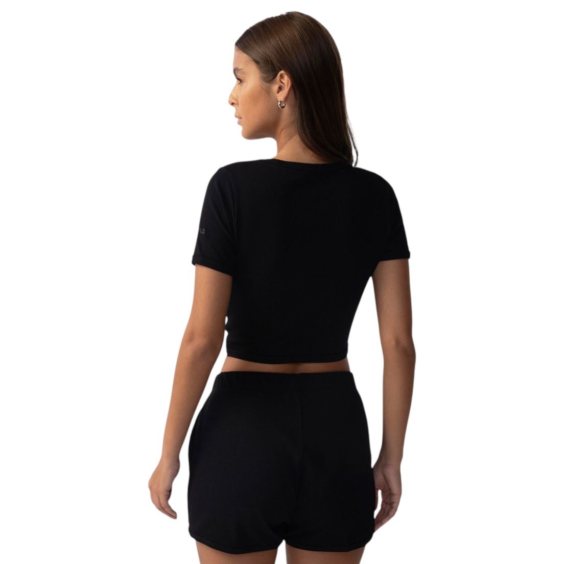 Remera Fila Cropped Rib De Mujer — imagen 2