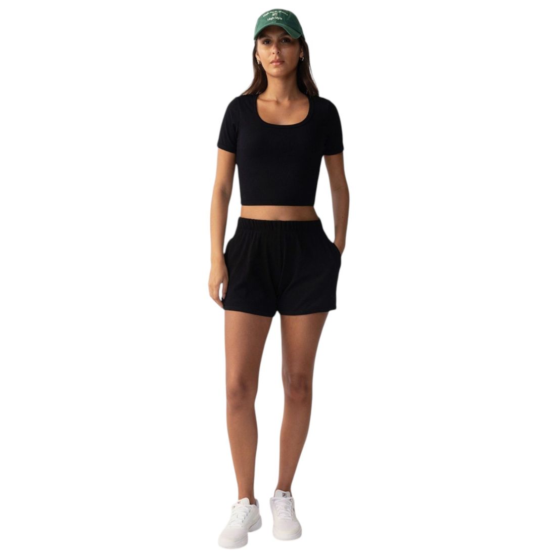 Remera Fila Cropped Rib De Mujer — imagen 3