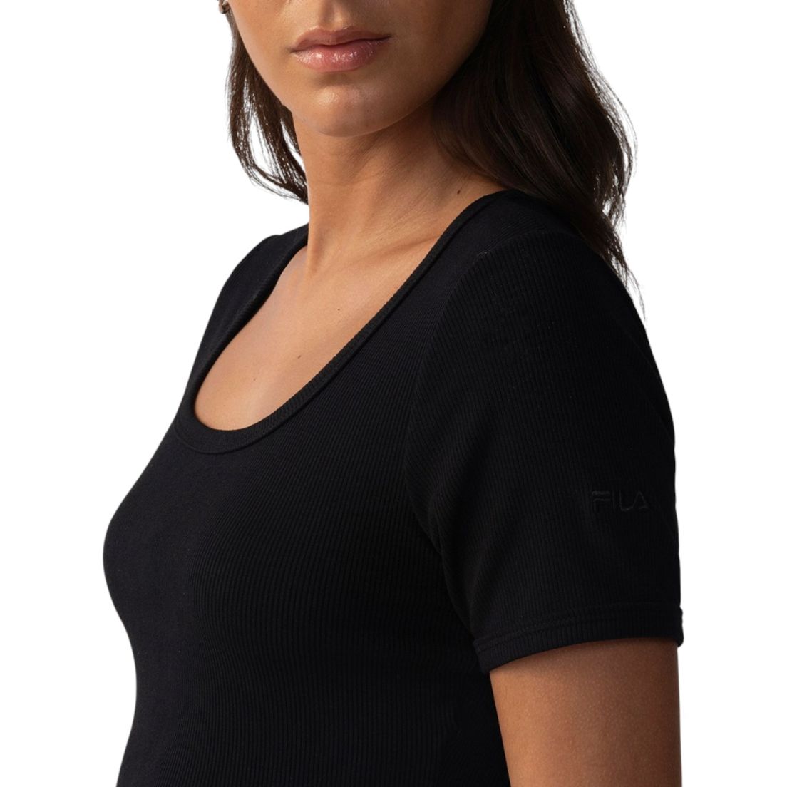 Remera Fila Cropped Rib De Mujer — imagen 4