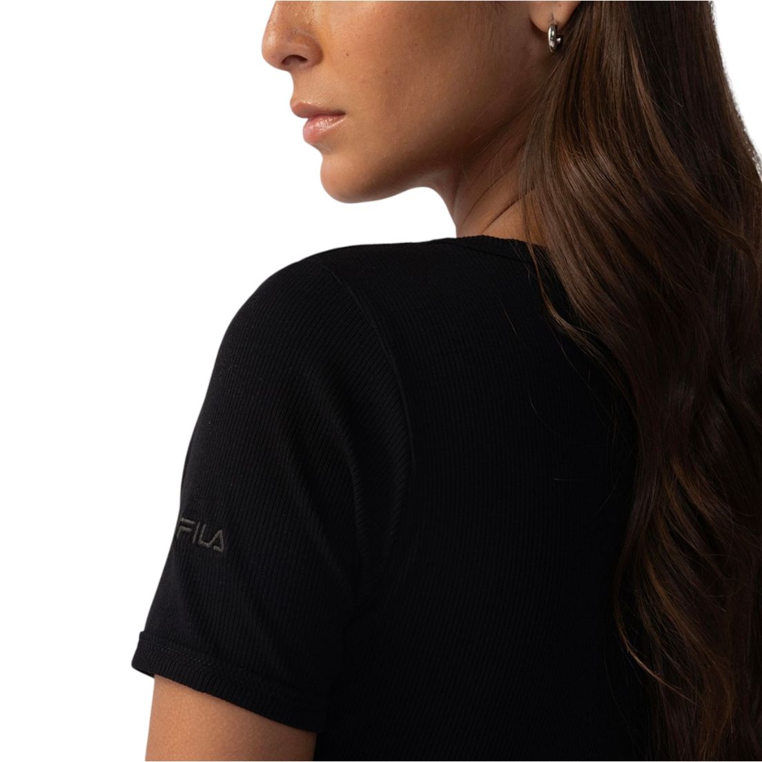 Remera Fila Cropped Rib De Mujer — imagen 5