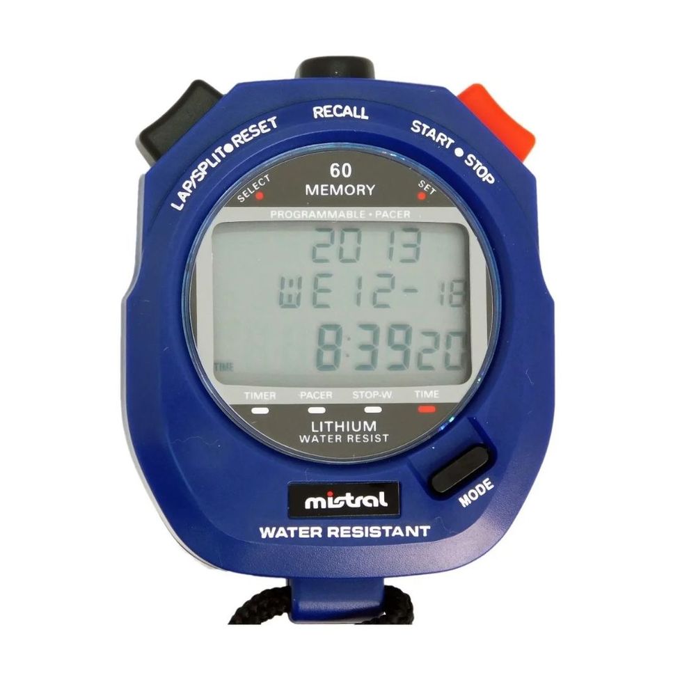 Cronómetro Digital Mistral SWC/8365/02 60 Laps Color: Azul - Talle: unico