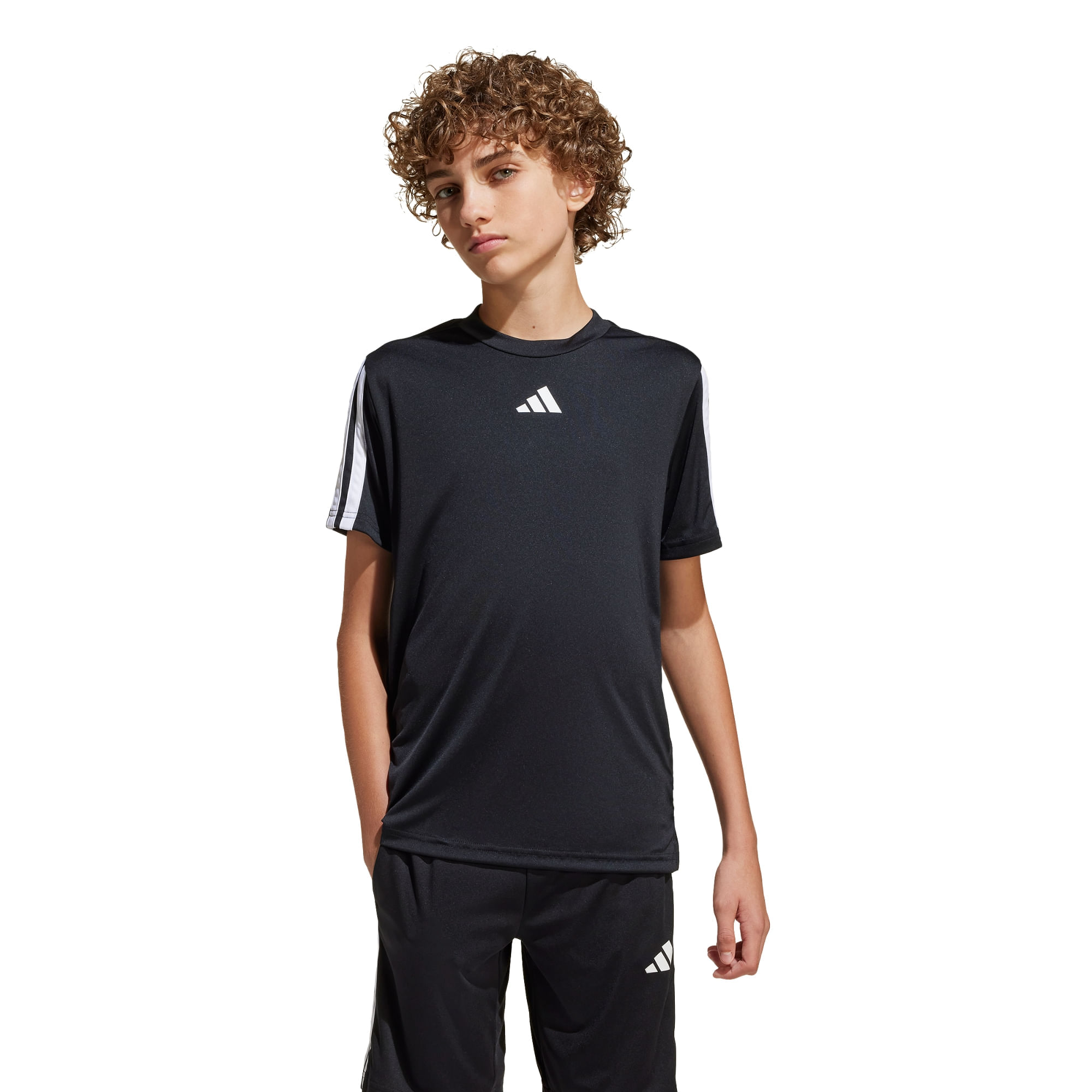 Remera Mangas cortas adidas Train Essentials 3 Tiras Niños — imagen 2