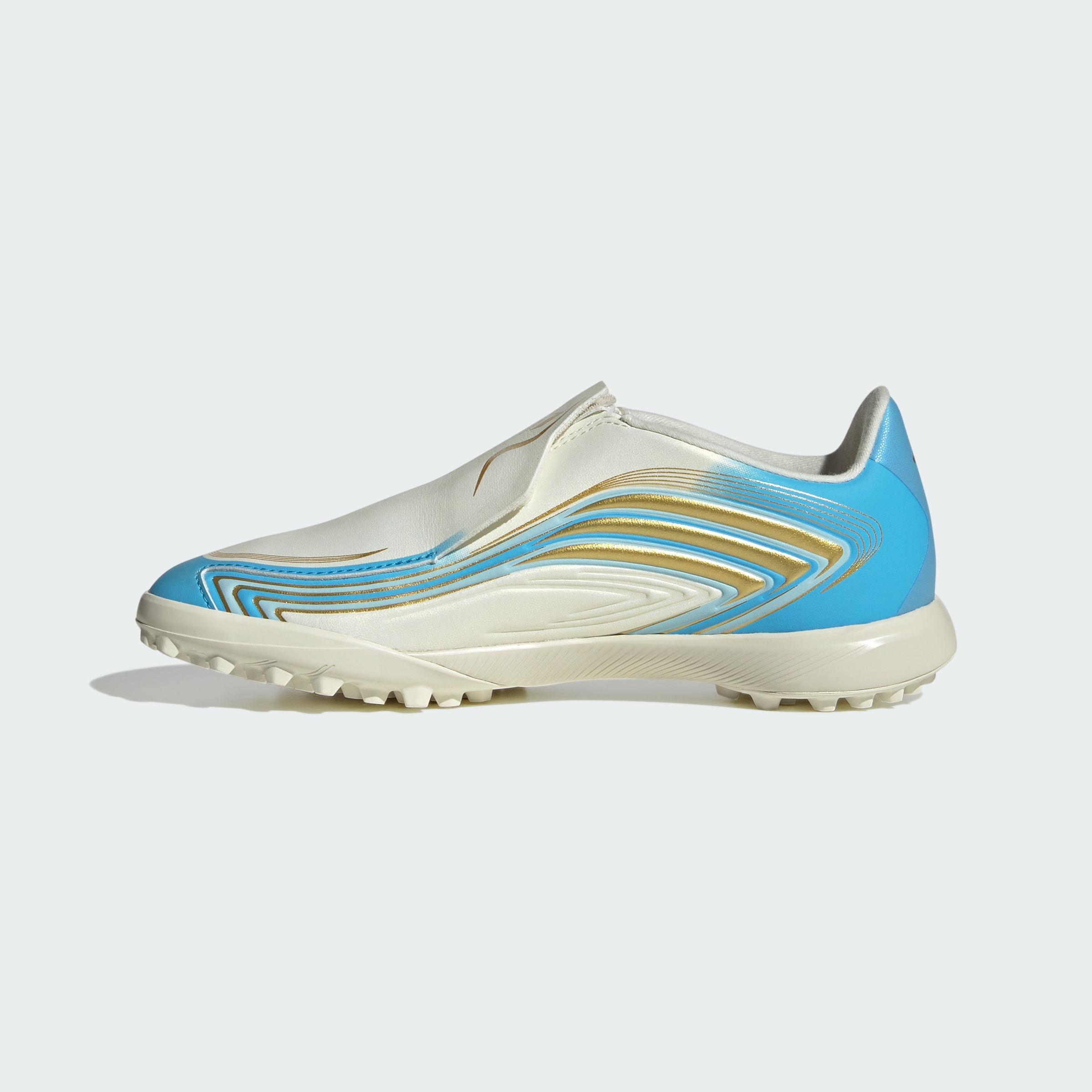 Botines adidas F50 MESSI LEAGUE Sin Cordones Pasto Artificial para Niños — imagen 10