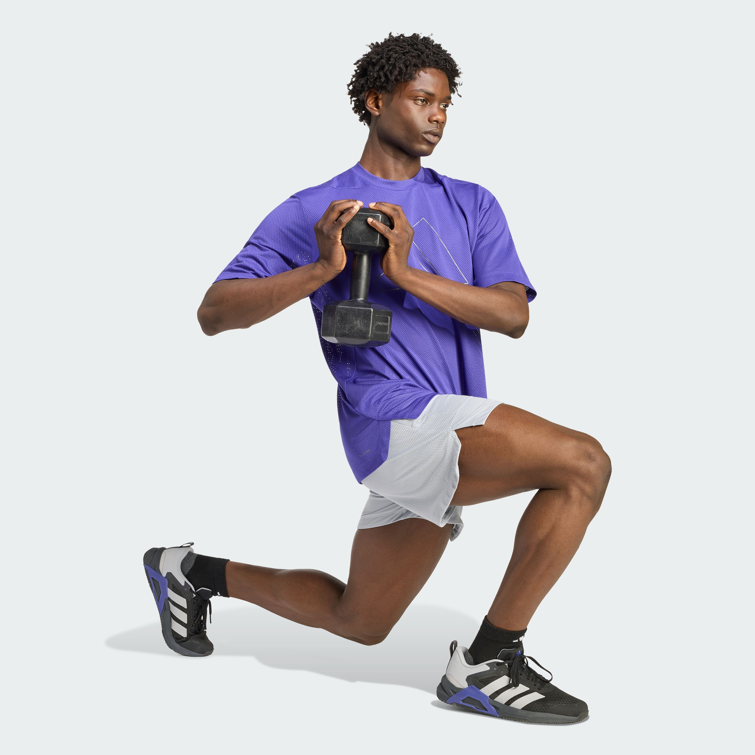 Remera Mangas cortas adidas de Entrenamiento D4T PrimeLift Essentials Malla Hombre — imagen 6