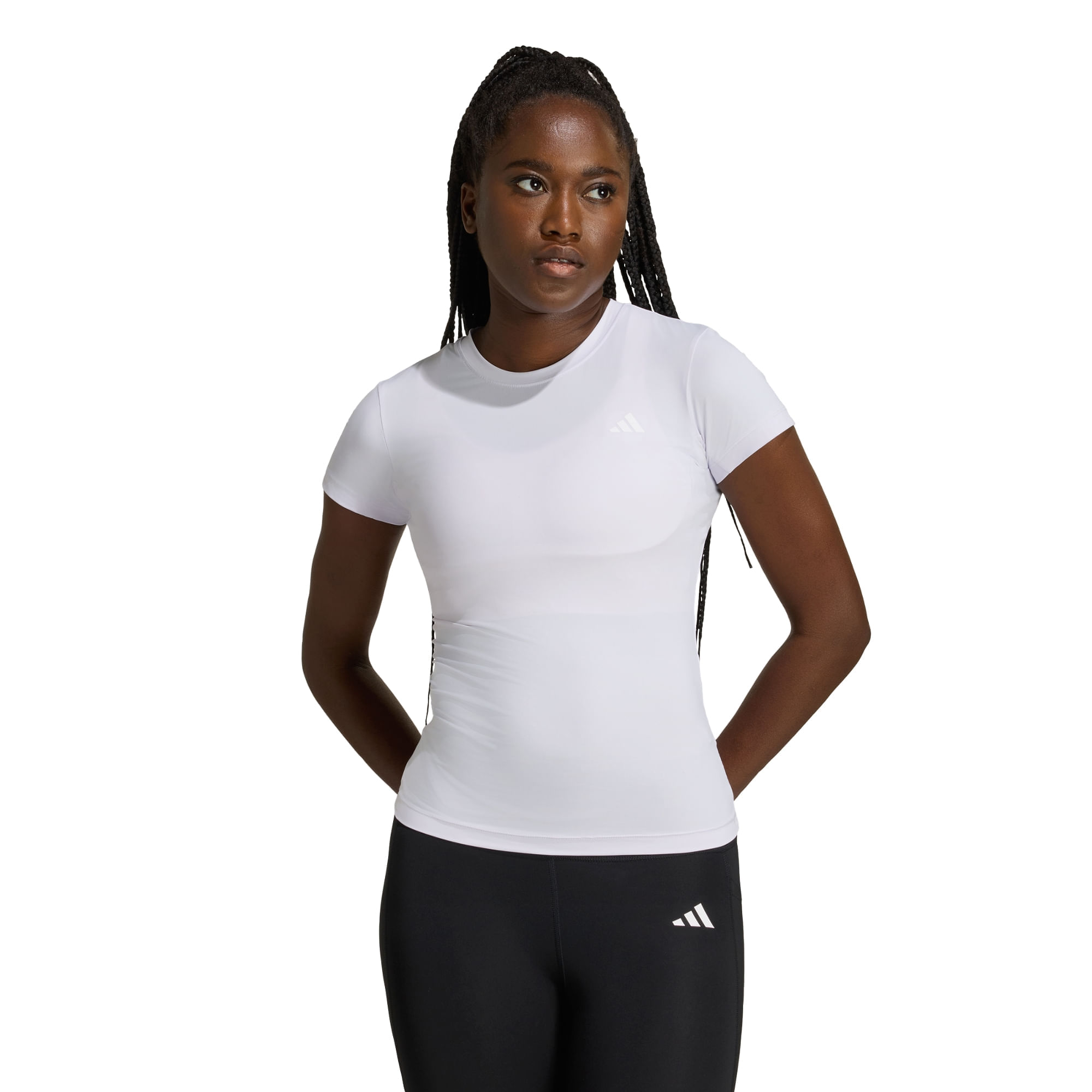 Remera Mangas cortas adidas de Entrenamiento PrimeLift Essentials Contour Mujer — imagen 2